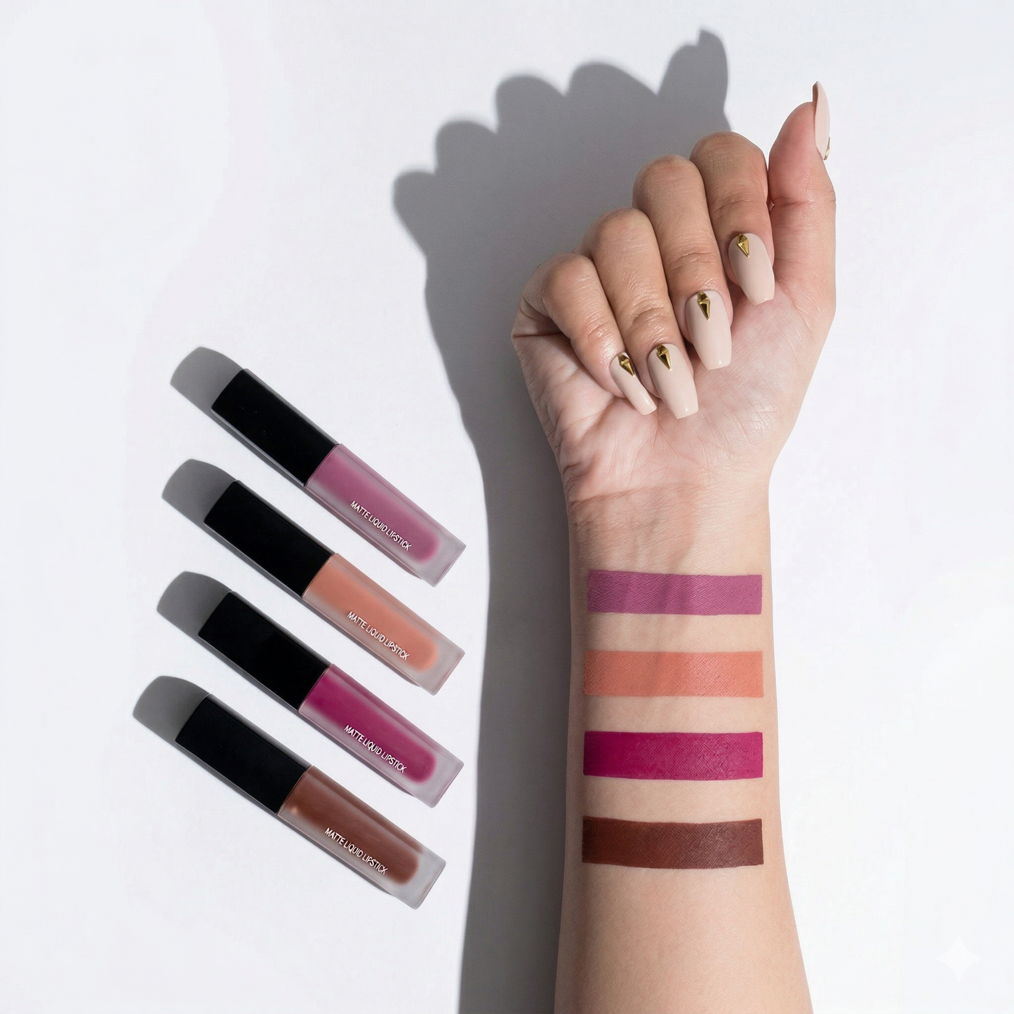 Nude Red Edition Different Shades Liquid Lipstick Set of 4 (16ml)