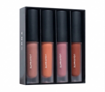 Nude Red Edition Different Shades Liquid Lipstick Set of 4 (16ml)